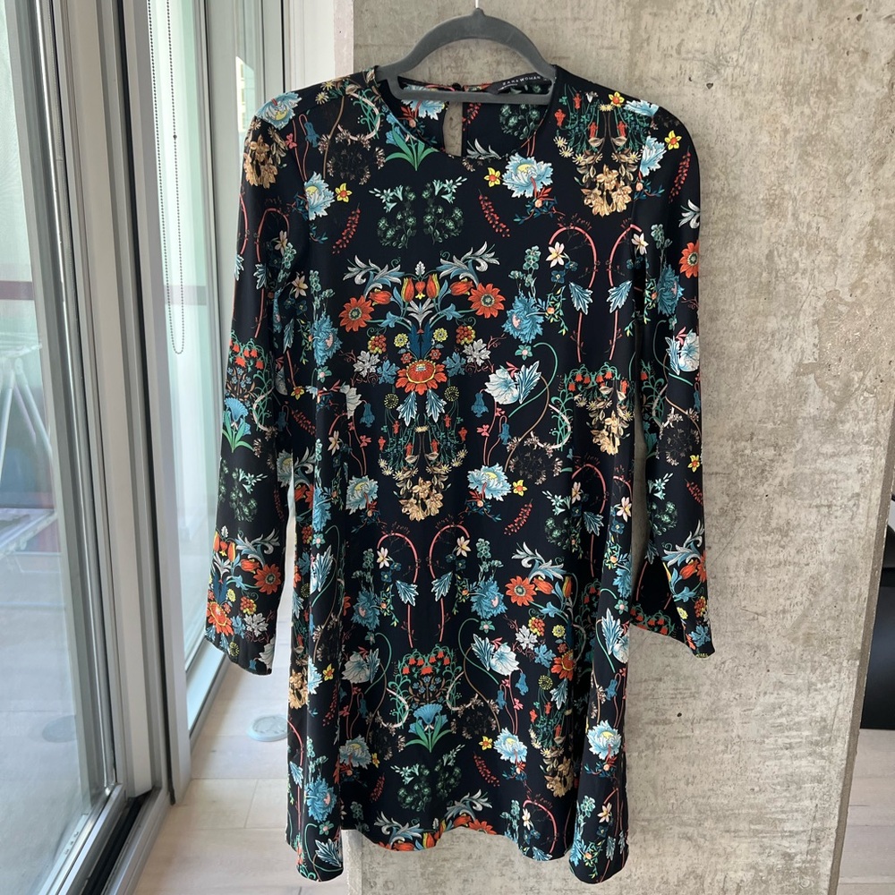 Zara Floral Print Mini Dress